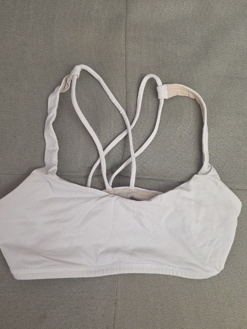 Women's White Strappy Bralette